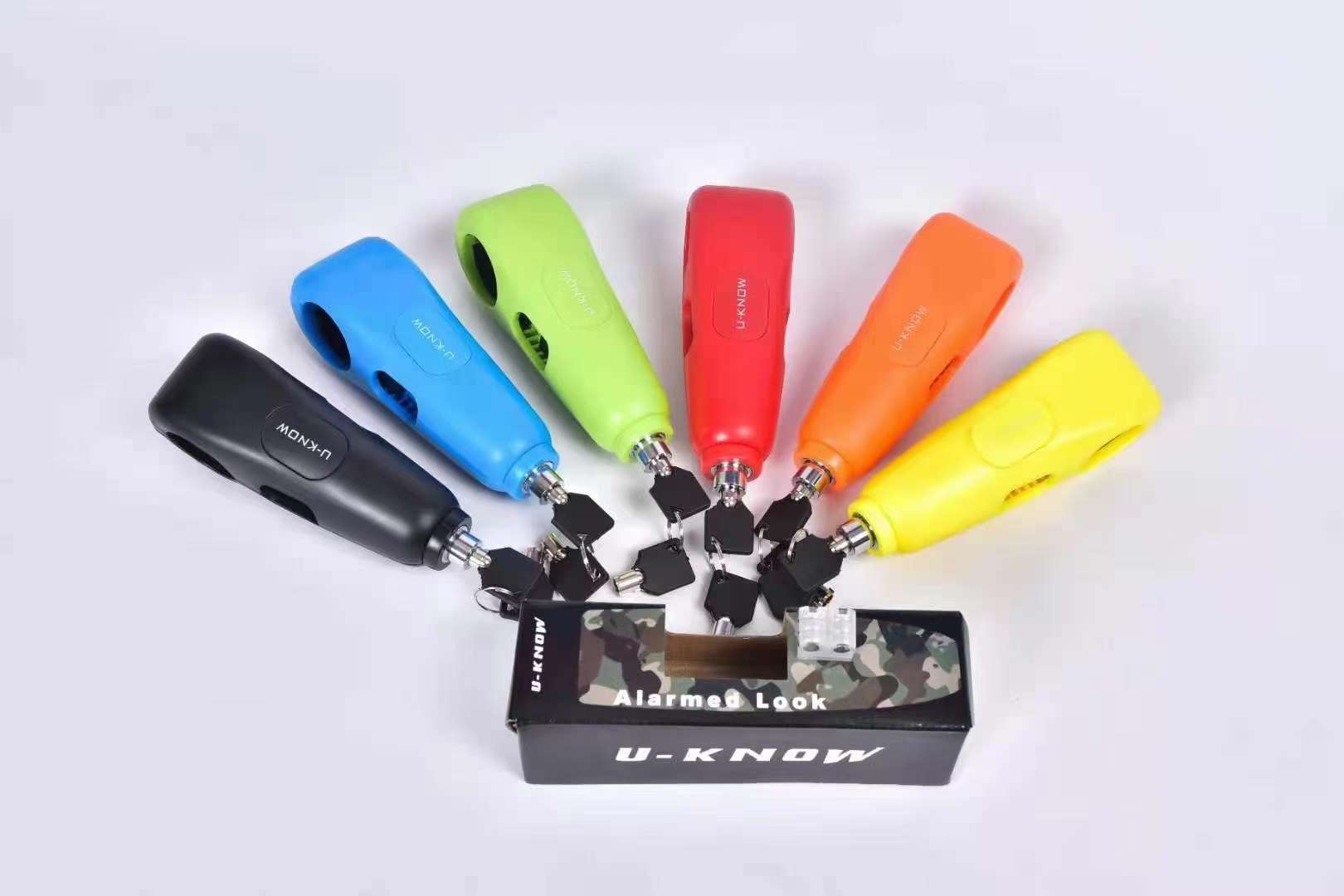 摩托车车把锁 电动车手把防盗锁三轮电动车锁通用刹车把手锁防丢