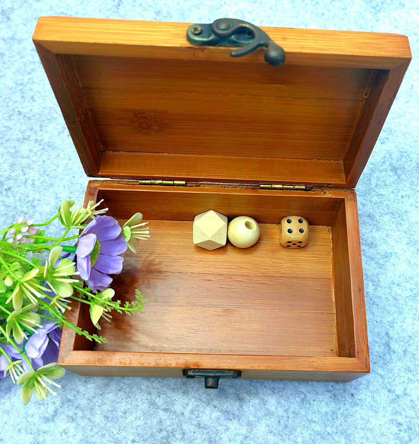 【捷豪竹木】竹制公主首饰盒工艺品大号双层升级金银化妆木质收藏小号收纳盒子详情2