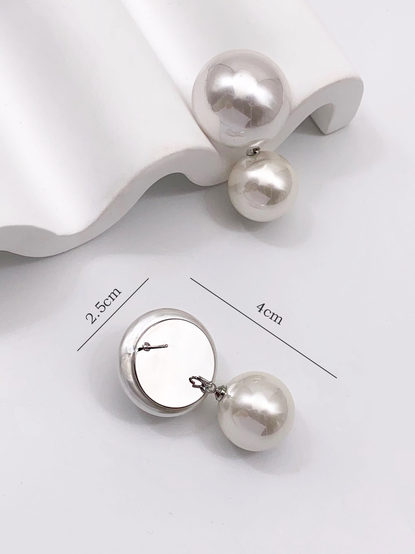 大气港风珍珠耳环复古赫本气质耳钉2023新款新娘婚纱高级耳饰耳环详情2