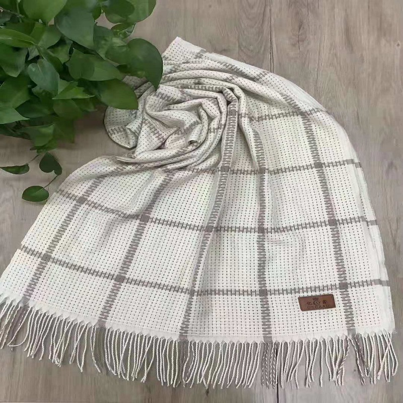 2023 Autumn And Winter Wool Pure Color Scarf