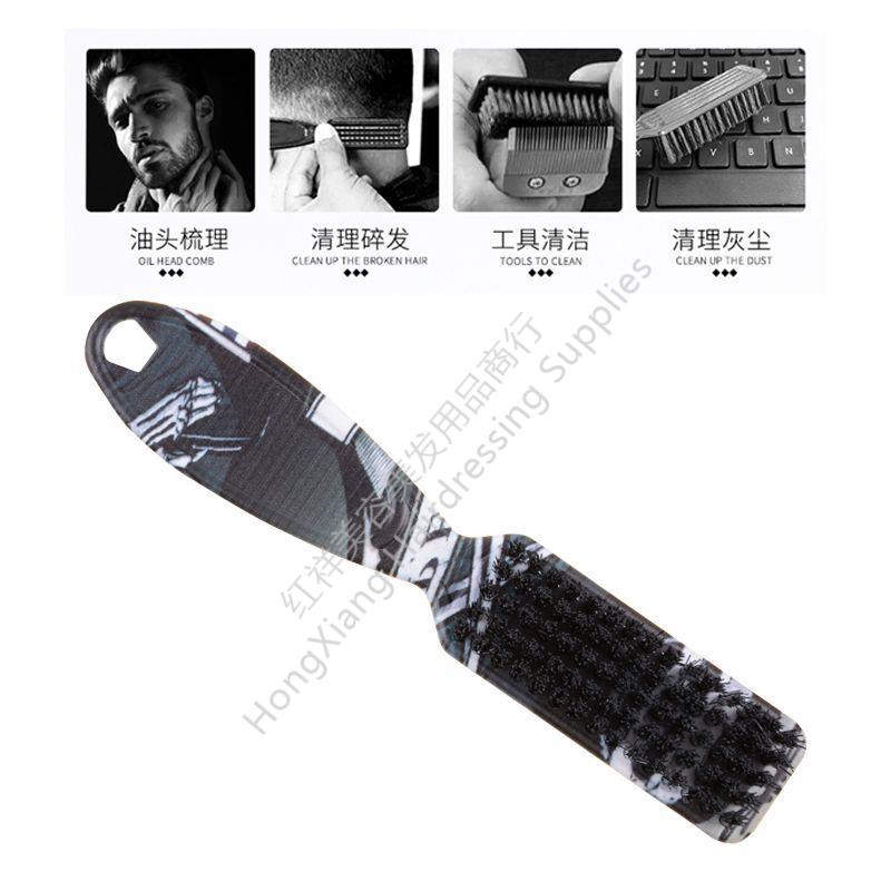Barbershop Vintage Oil Hair Shredding Brush Hair Tools Neck Cleaning Beard Brush Salon Shredding Comb details Picture