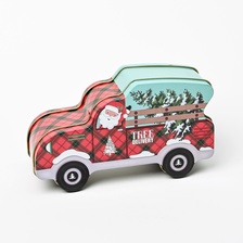 圣诞小汽车创意卡通巧克力糖果包装盒凹凸立体雕刻精美图案内外食品级材料