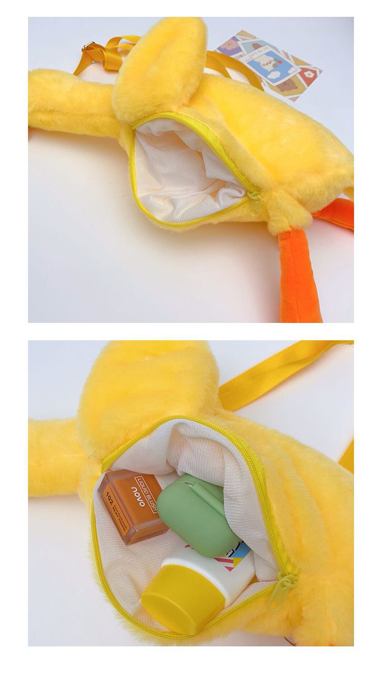 可爱大白鹅毛绒背包小女孩玩偶礼物儿童包包女可爱斜挎包卡通背包详情图5