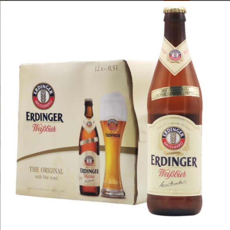 德国艾丁格Erdinger 小麦白啤 精酿 艾丁格白啤500ml