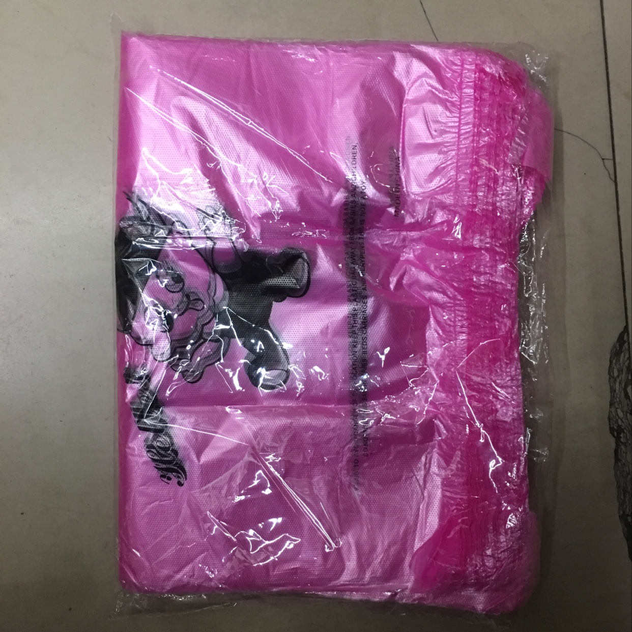 粉色塑料手提袋塑料袋批发26公分批发图