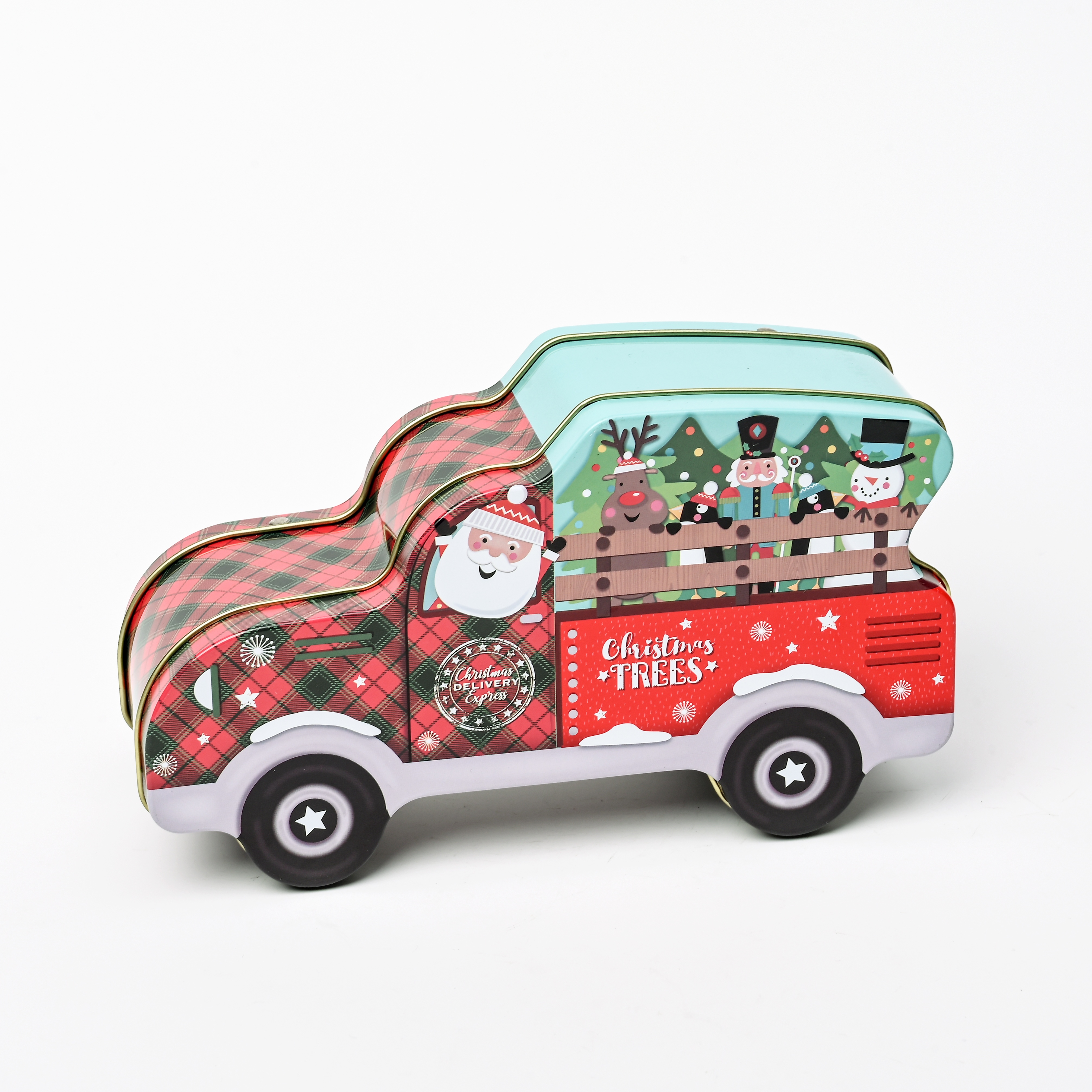 圣诞小汽车创意卡通巧克力糖果包装盒凹凸立体雕刻精美图案内外食品级材料详情图2