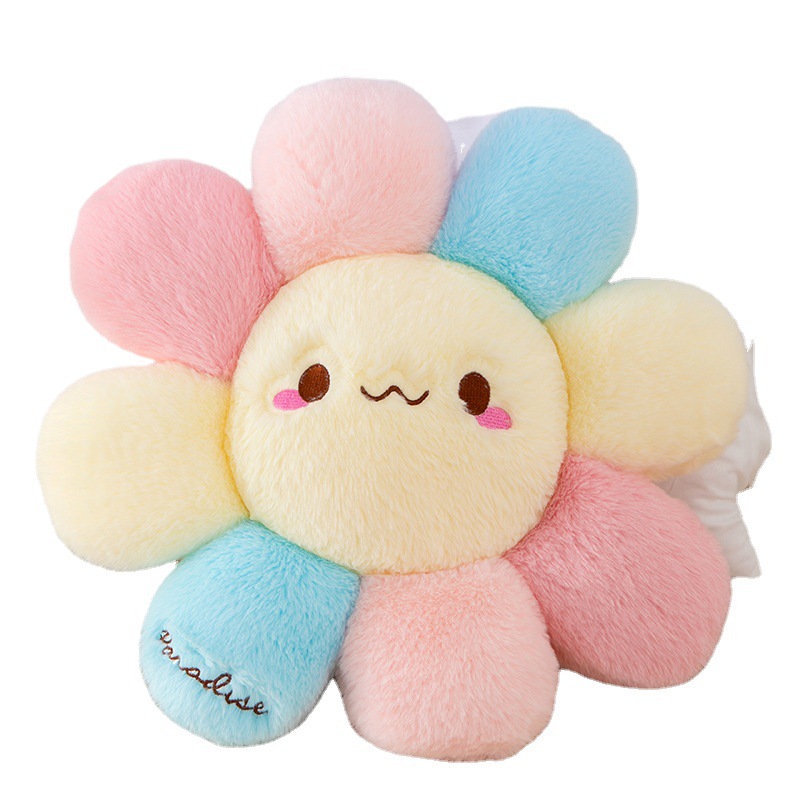 Wholesale of new colorful sunflower plush toys, cute cartoon creative throw pillows and multi-sized flower cushions from the manufacturer Item Picture