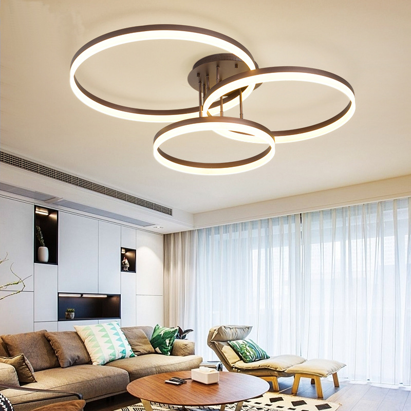 客厅灯LED现代简约大气北欧房间卧室灯家用创意个性led吸顶灯圆形
