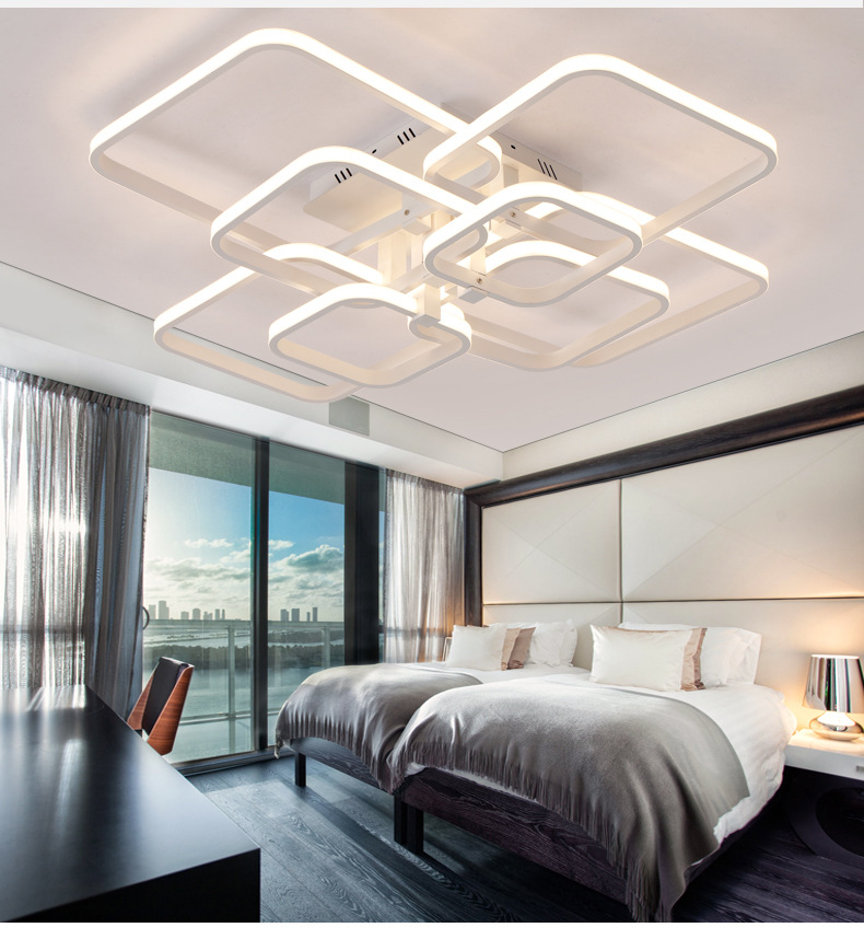 客厅灯具简约后现代大气家用创意温馨主卧室房间LED长方形吸顶灯详情3