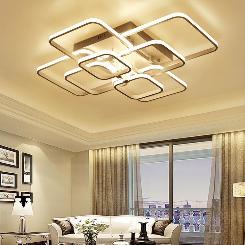 客厅灯具简约后现代大气家用创意温馨主卧室房间LED长方形吸顶灯详情图3