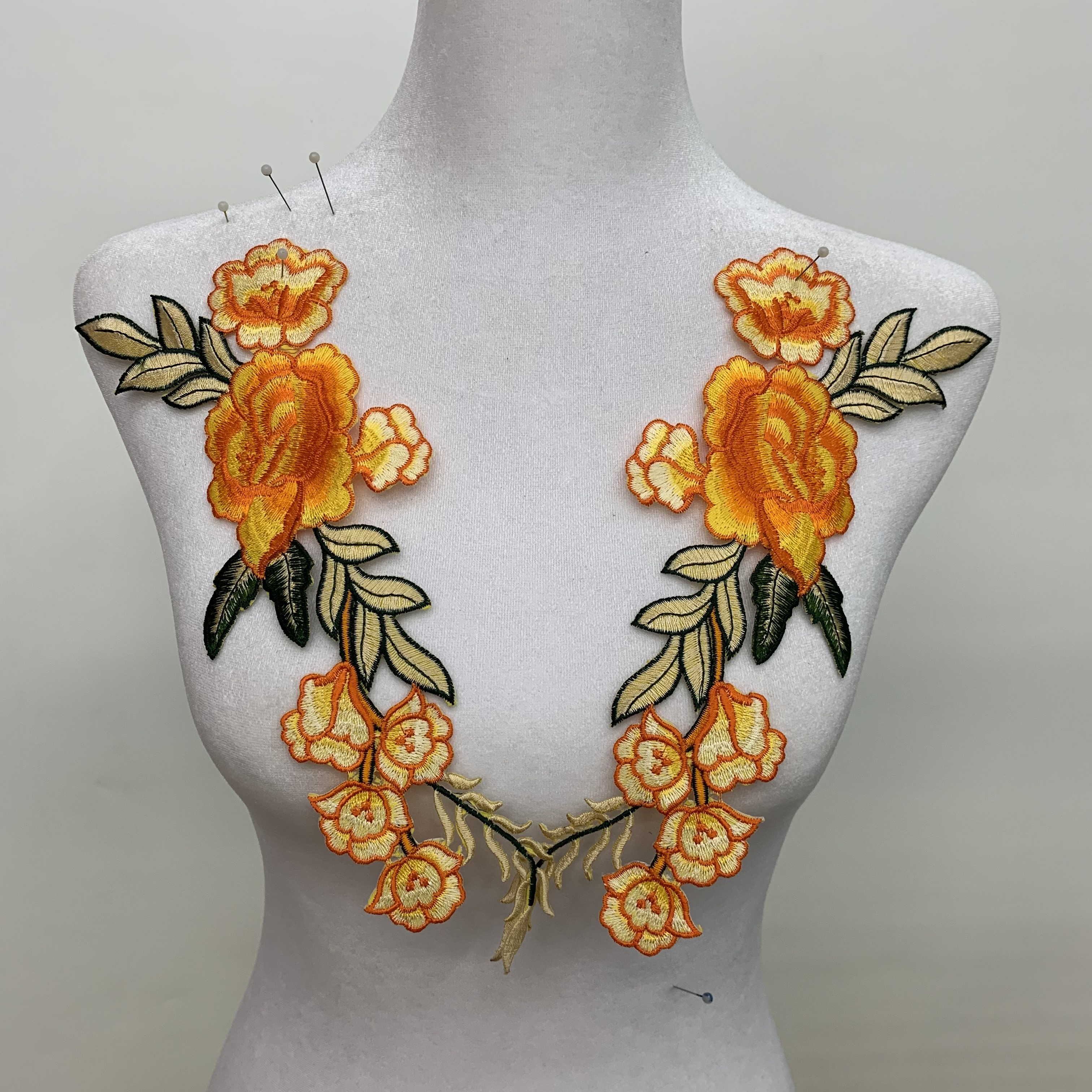 Xin Shu Embroidery Vintage Embroidery Cloth Sticker On Floral Clothing Accessories Cloth Sticker details Picture
