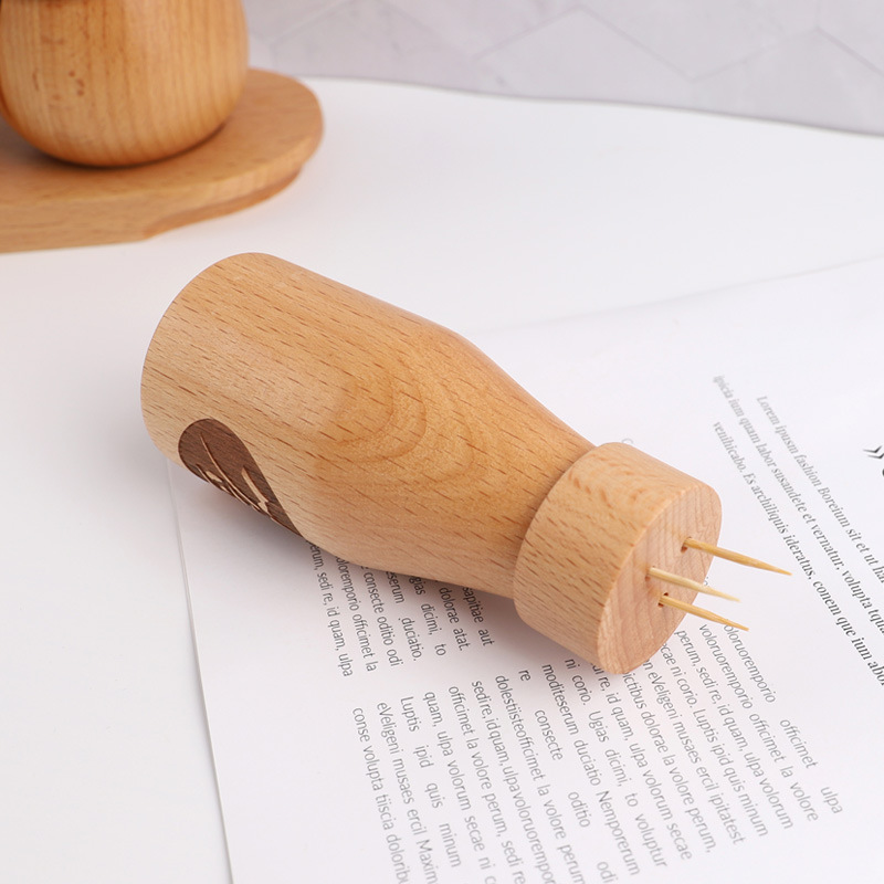 Free custom-made wooden toothpick holders, creative vases, toothpick boxes and wooden toothpick cans for home use in hotels and restaurants detail image 6