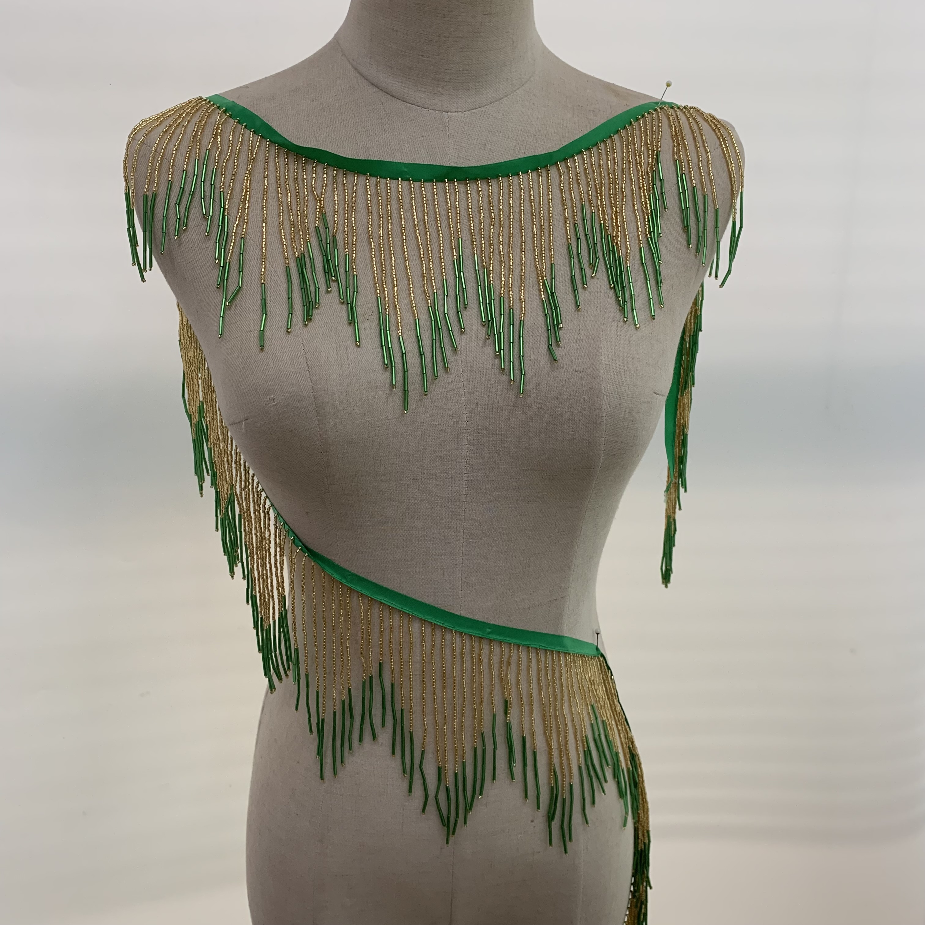 10-15cm doble color wave dance wear borla bead DIY edge spike accesorios details Picture