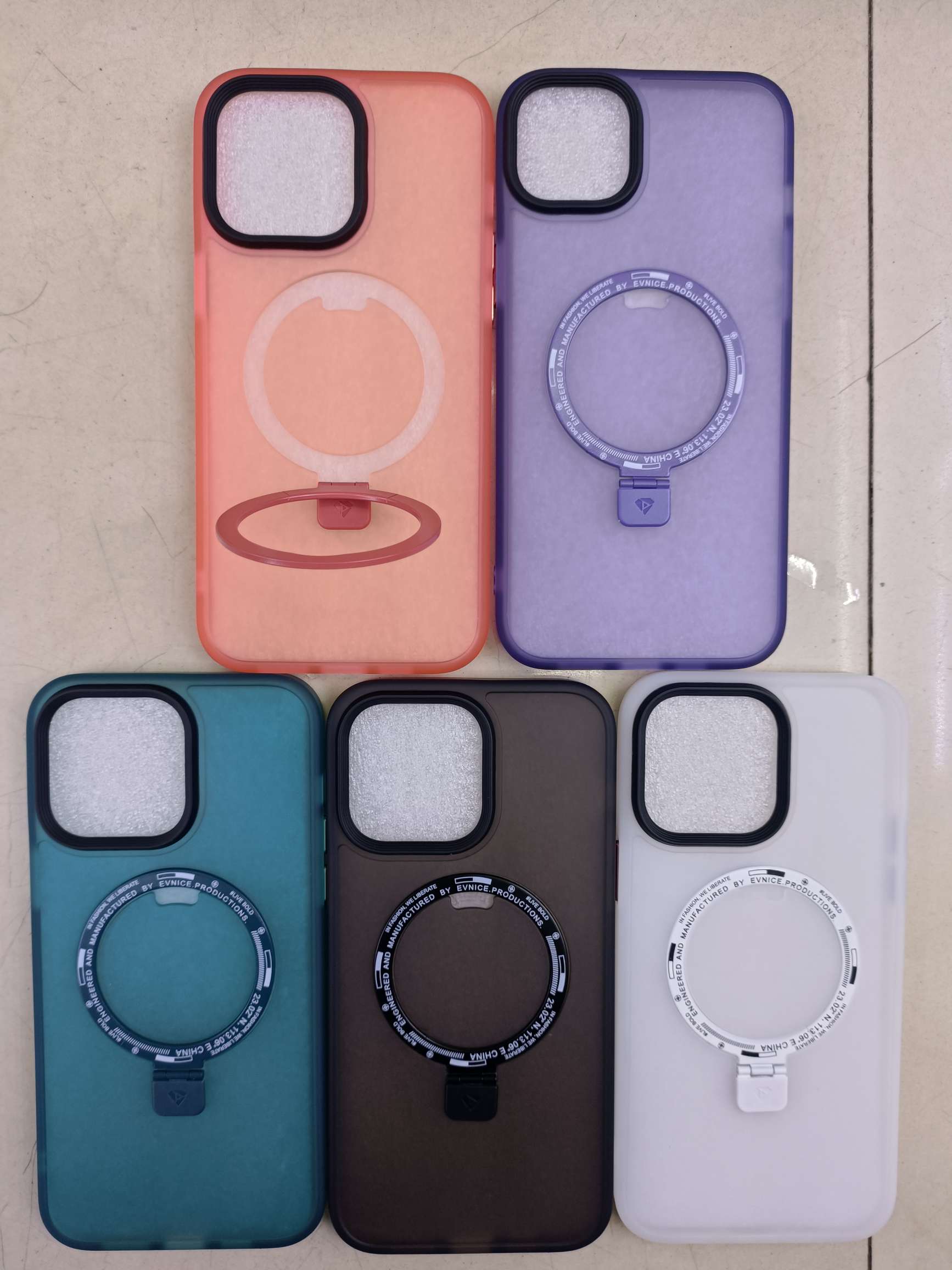 Frosted magnetic ring stand phone case