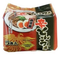 日本 东丸辣味豚骨风味拉面（392.5g/5连包）辣味 原味