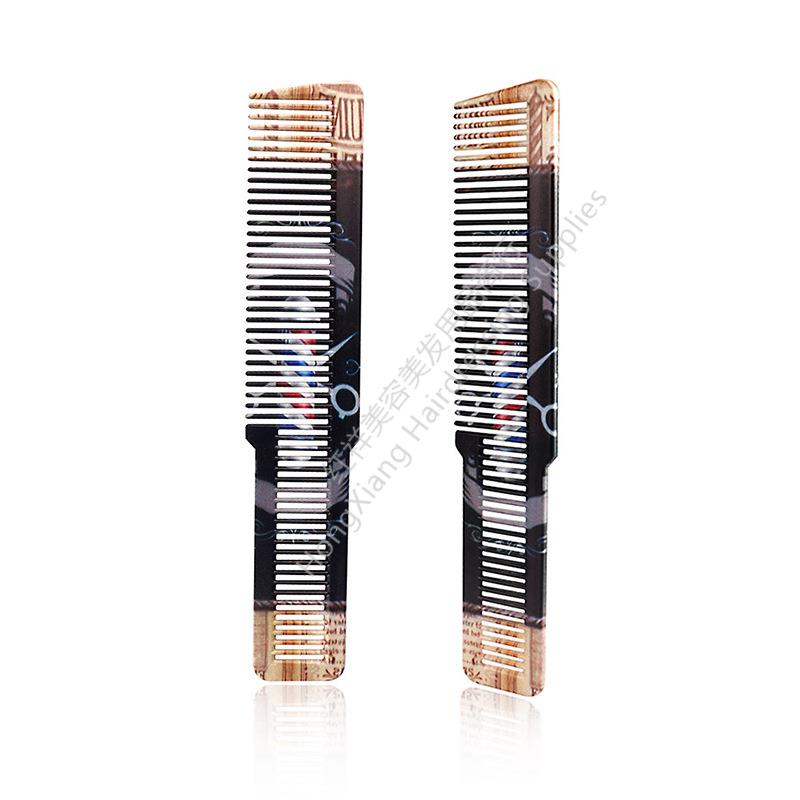 Hair comb Vintage Print hairstylist special men's hair scissors Flat hair oil hair comb Apple hair comb comb