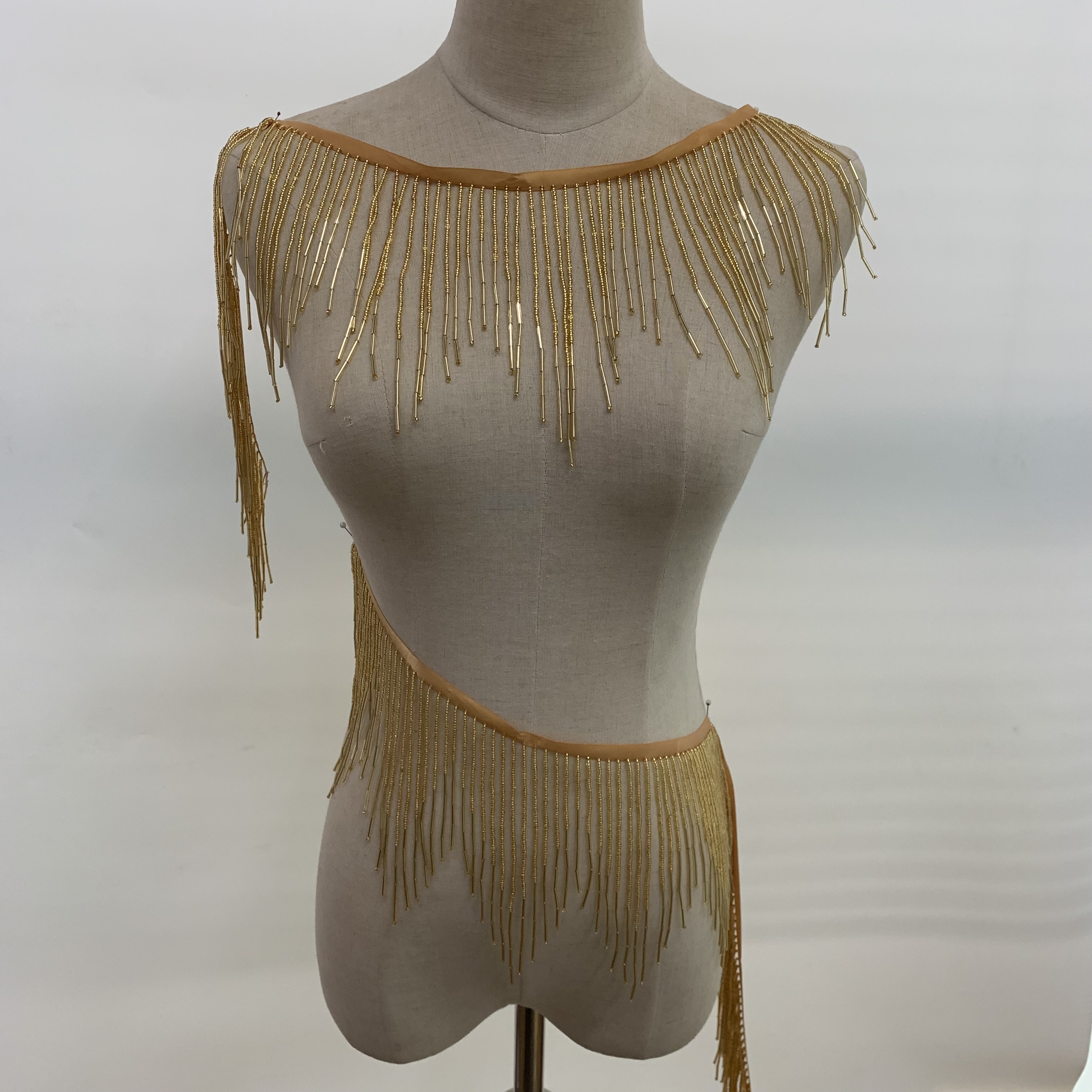 10-15cm doble color wave dance wear borla bead DIY edge spike accesorios Specification image