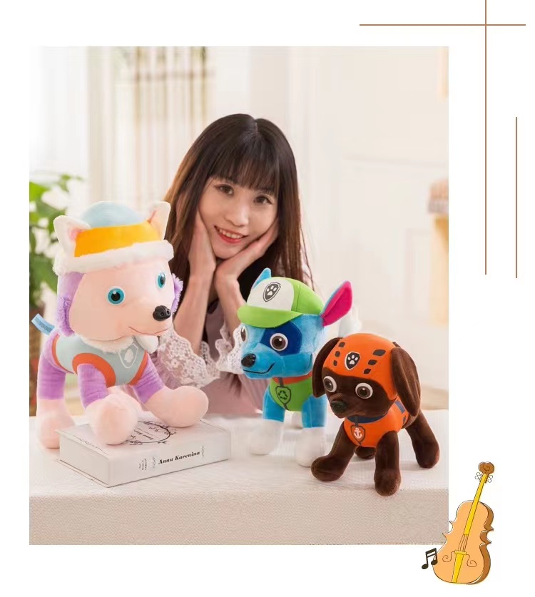 秀绒玩具汪汪队毛绒玩具狗狗巡逻队全套公仔小狗可爱阿奇布娃娃男女儿童礼品玩具详情13