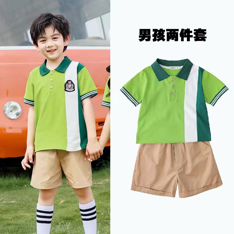 Primary School Uniform Set Kindergarten Uniform Summer Short-Sleeved Sports Meeting Set Moisture Absorption And Perspiration Class Clothes For Children details Picture