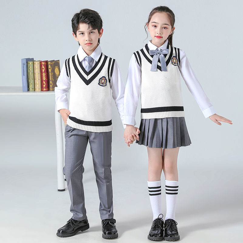 Children's Choir Performance Costume British Style School Uniform Class Dress Kindergarten Dress Primary And Secondary School Students Poetry Recitation Performance Dress Specification drawing