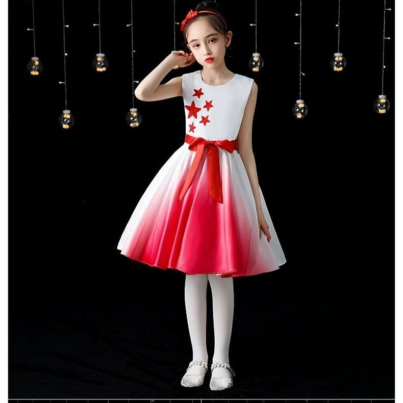 61 Children's National Style Costume Primary School Choir Dress Poetry Recitation Choir Dance Dress details Picture