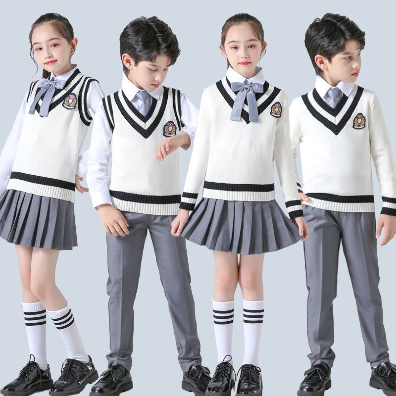儿童合唱演出服装英伦风校服班服幼儿园园服中小学生诗朗诵表演服