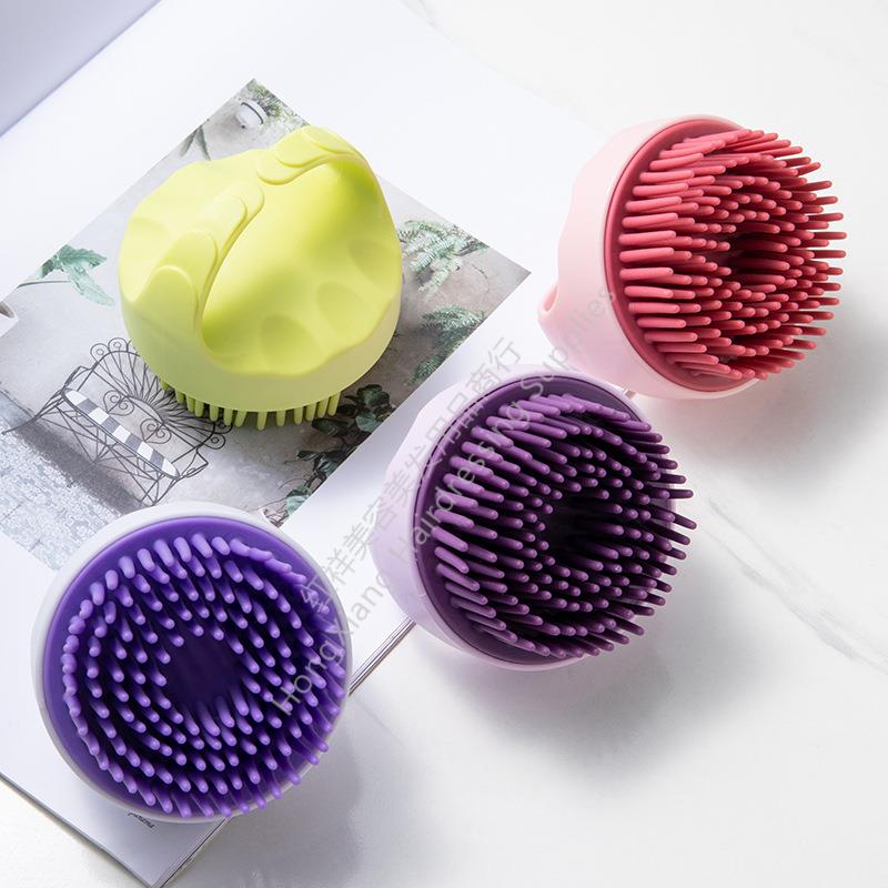 New two-color shampoo brush Wrist hand shampoo Massage shampoo magic Head bath brush hair massage shampoo brush
