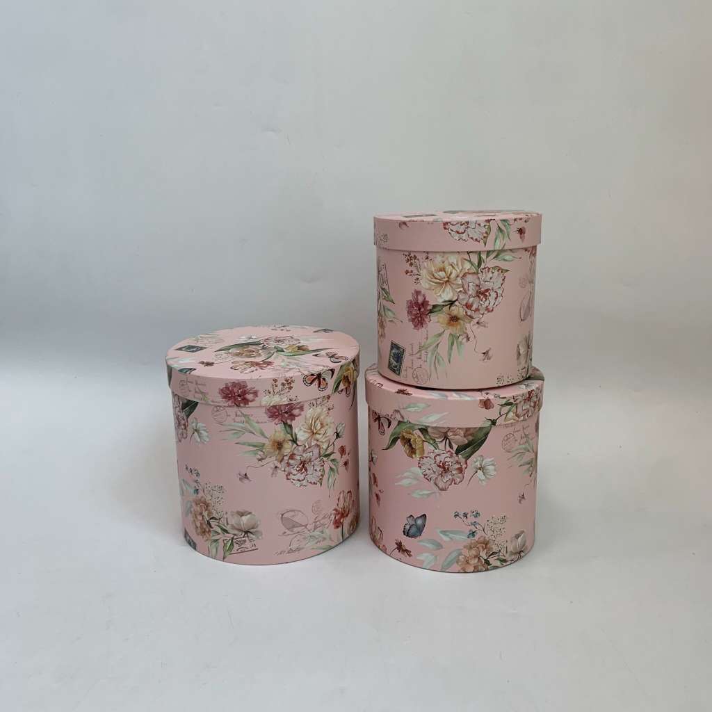 Vintage Flowers Round Flower Box details Picture