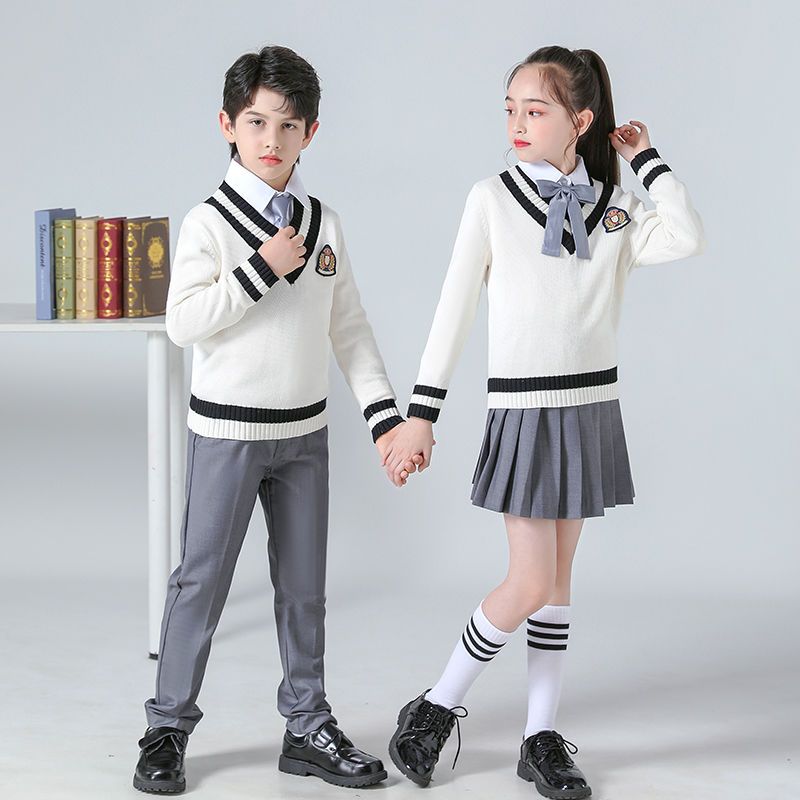 Children's Choir Performance Costume British Style School Uniform Class Dress Kindergarten Dress Primary And Secondary School Students Poetry Recitation Performance Dress Item Picture