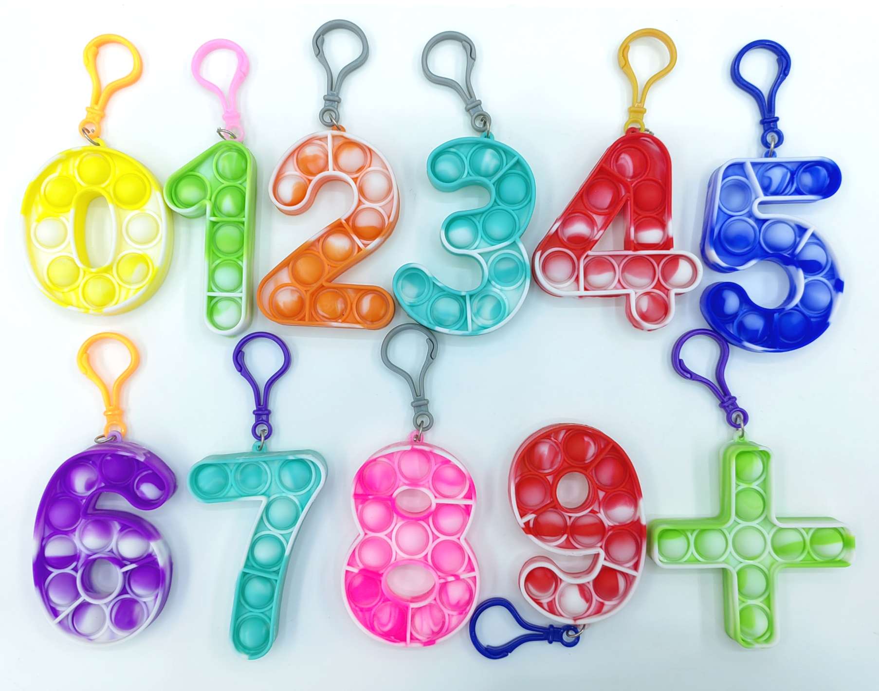 跨境新款灭鼠先锋数字算数泡泡乐钥匙扣亲子互动科教益智玩具