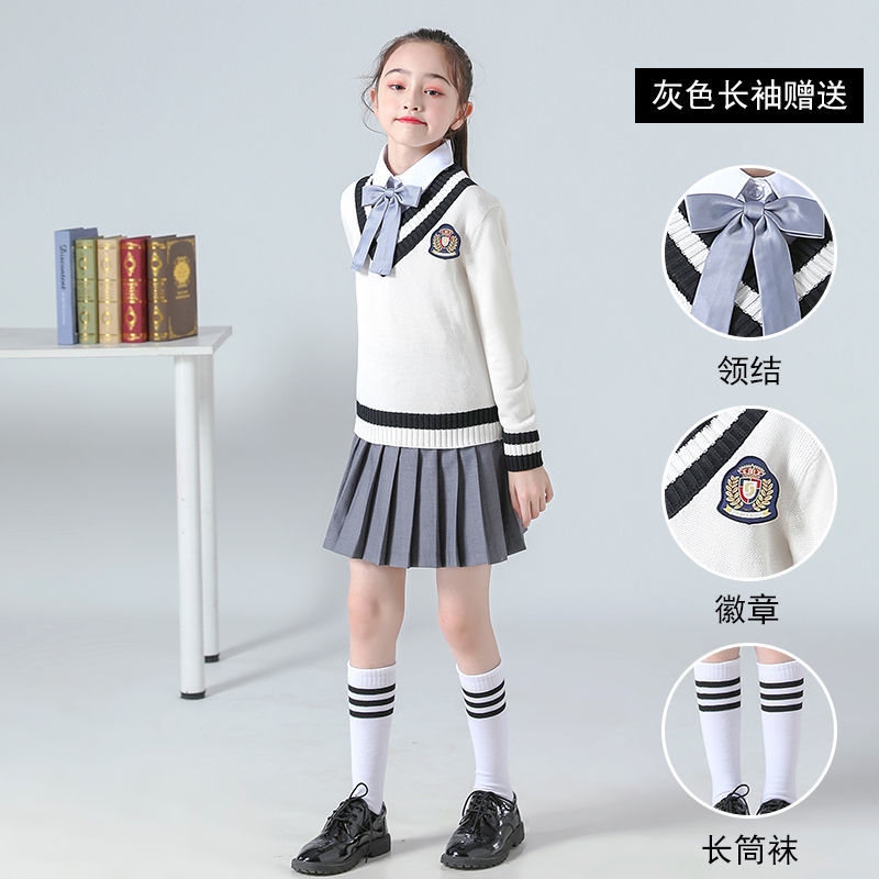 儿童合唱演出服装英伦风校服班服幼儿园园服中小学生诗朗诵表演服