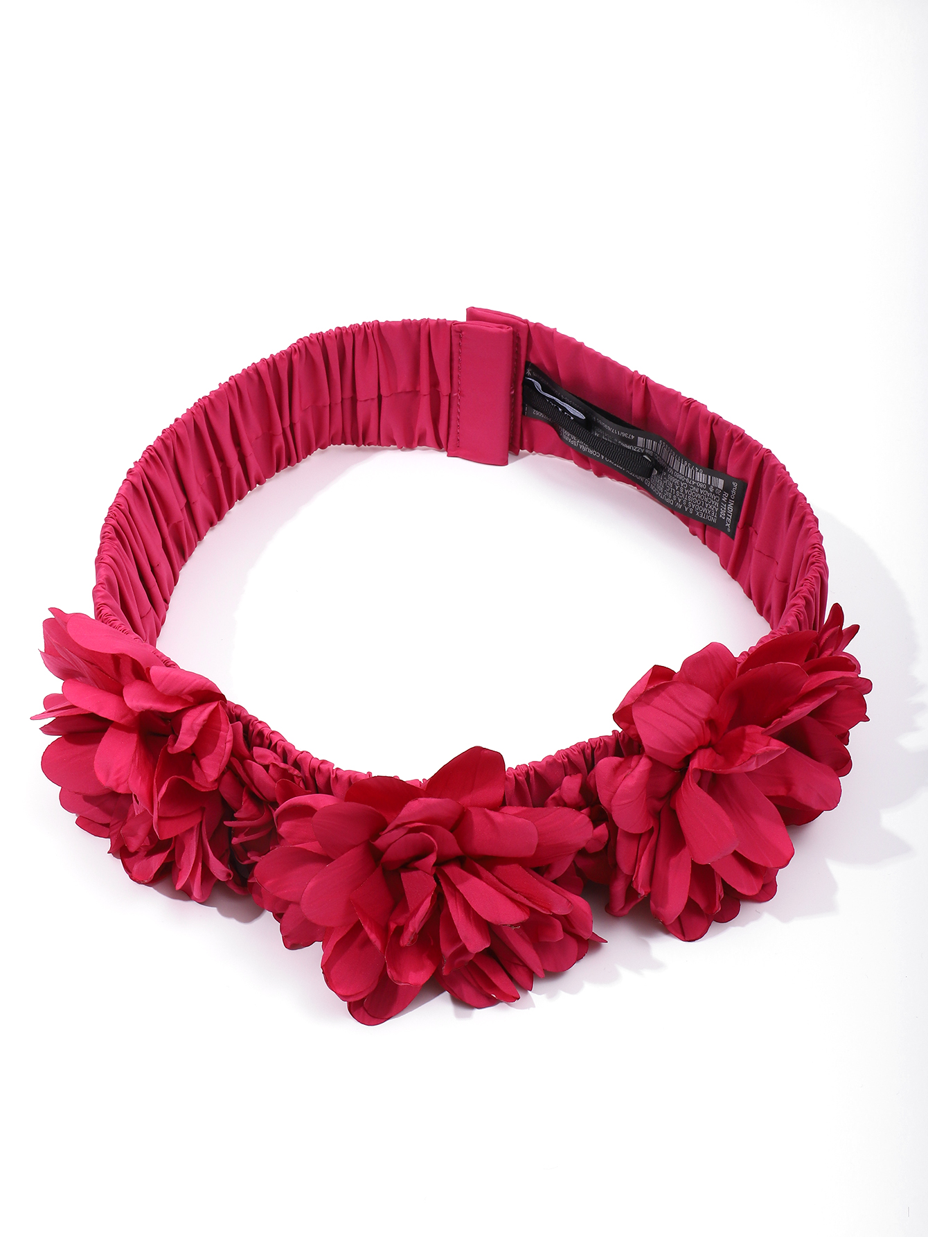 新款欧美时尚百搭花朵黑红腰带 简单大气优雅精致配件