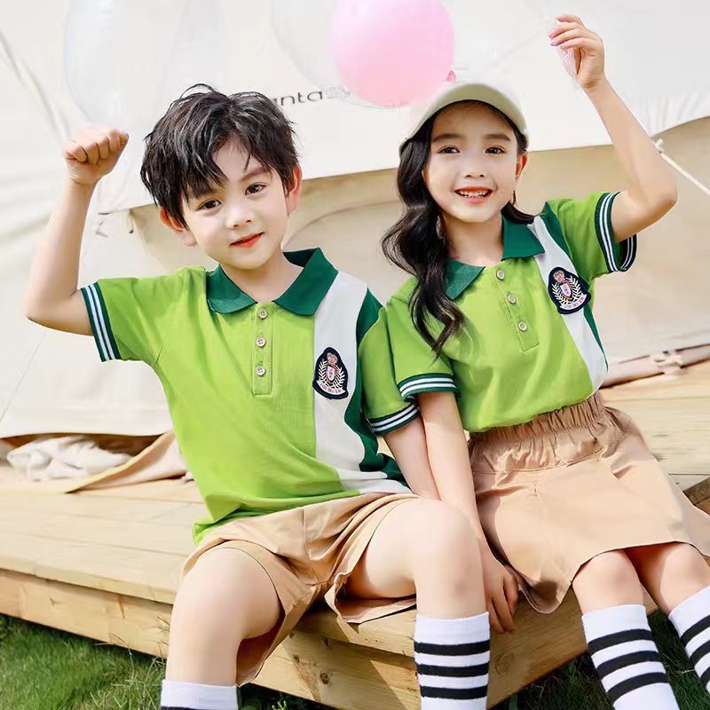 Primary School Uniform Set Kindergarten Uniform Summer Short-Sleeved Sports Meeting Set Moisture Absorption And Perspiration Class Clothes For Children Specification drawing