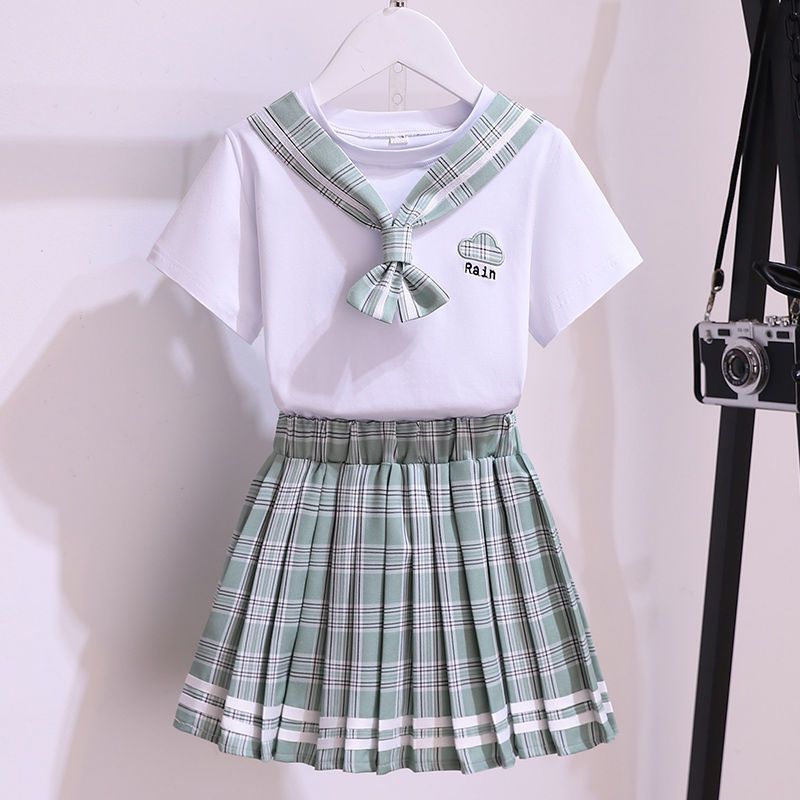 Children's Uniforms 2023 Summer Preppy Girls' Uniform Set Skirt Primary School Children's Summer Fashion