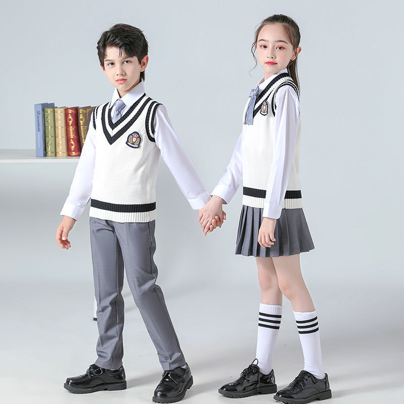 Children's Choir Performance Costume British Style School Uniform Class Dress Kindergarten Dress Primary And Secondary School Students Poetry Recitation Performance Dress Item Picture