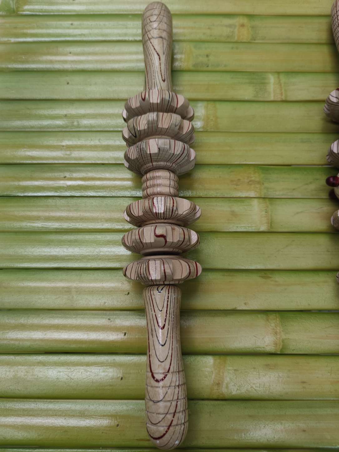 木制按摩器/水墨纹推背器/肚轮按摩器产品图