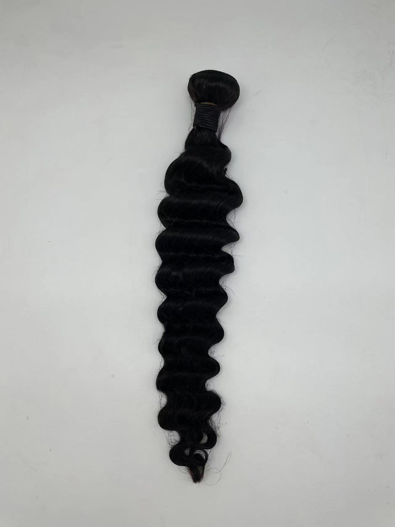 "Loose Deep human hair Curtain Hair Block water wave wig human hair Cross-border bestseller
