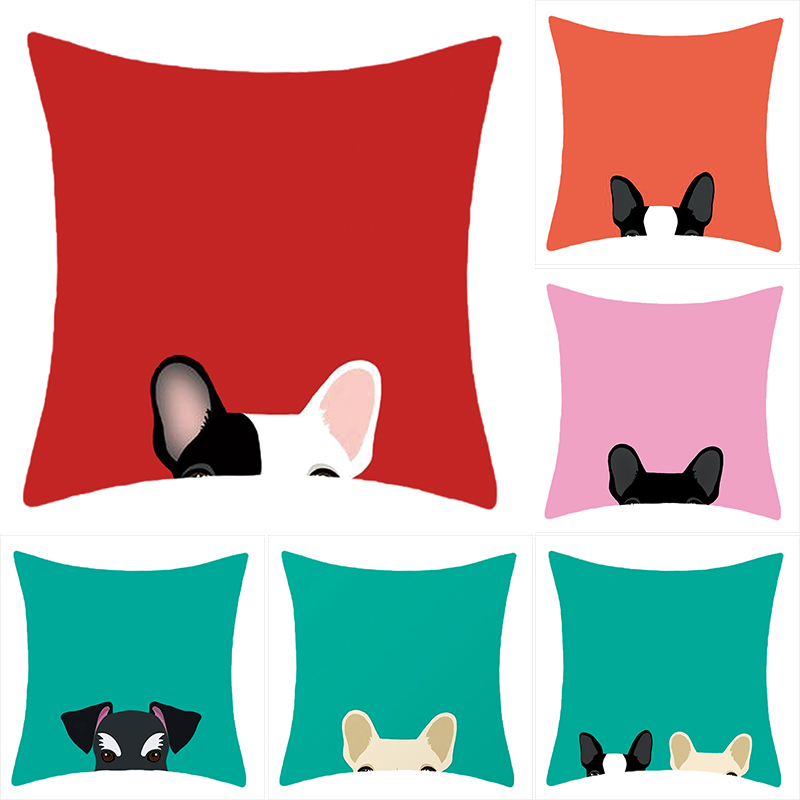 Cartoon animal dog head cat head cross border pillow case pillow pillow car cushion sofa pillow pillow pillow Nordic pillow case