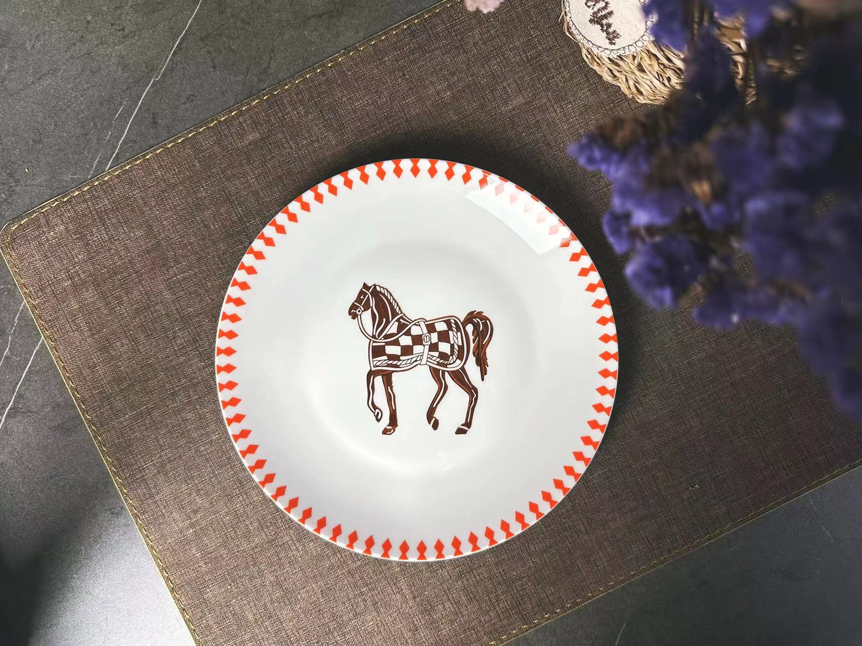 茶具/陶瓷/爱马仕橙/茶壶白底实物图