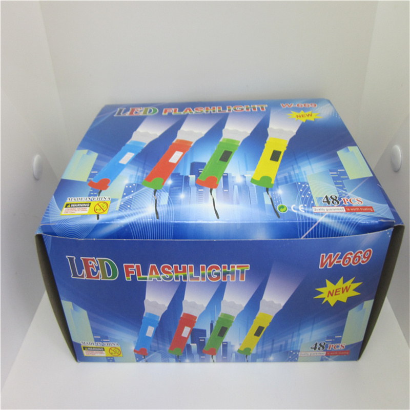 塑料小手电 发光玩具 方便携带挂绳电筒 批发实用礼品一元店 W-669 高高电子 E1-2963详情1