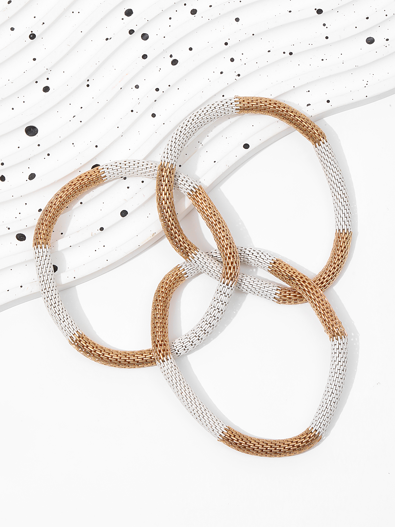 European and American fashion Bohemian summer jewelry alloy geometric bracelet, off-white