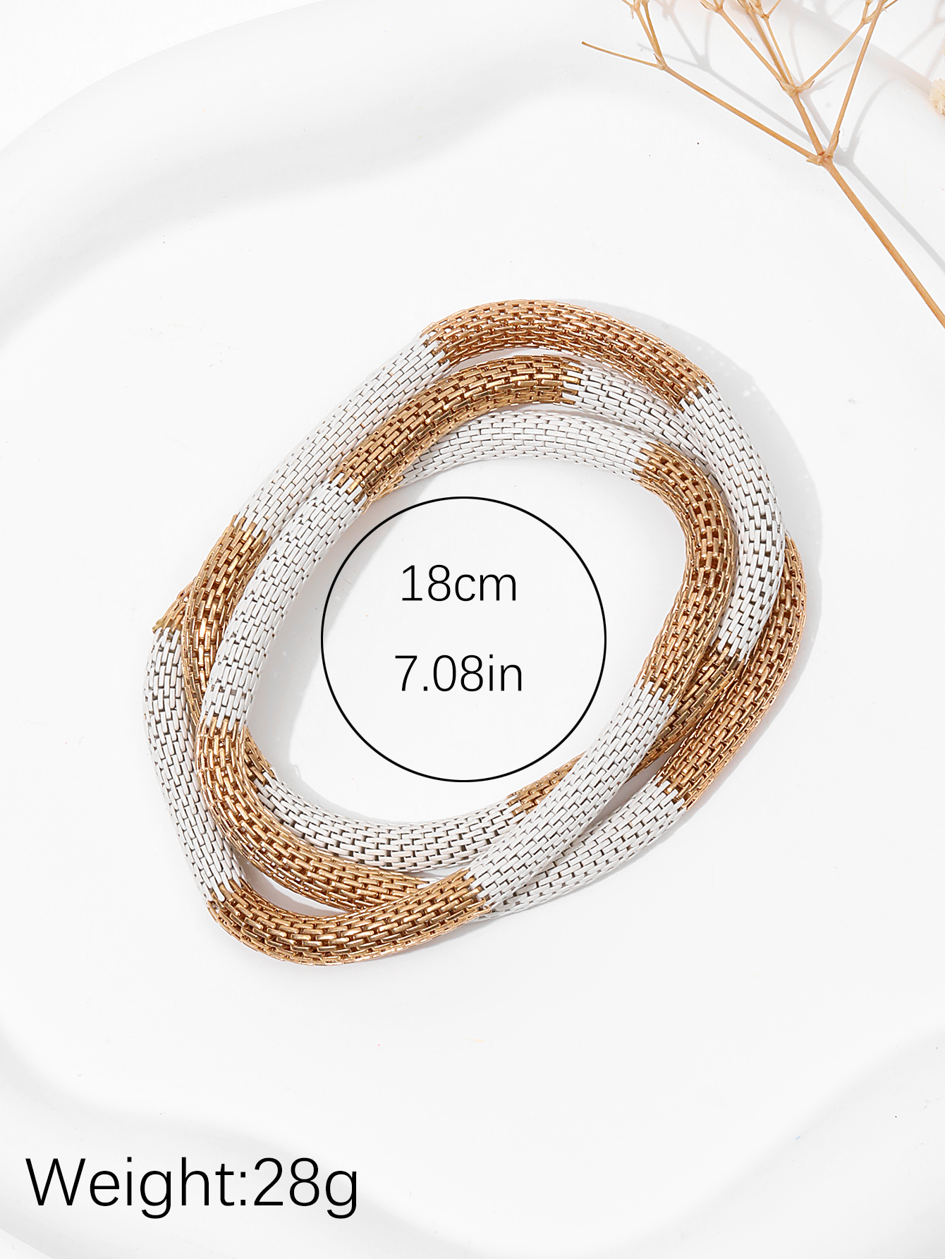 European and American fashion Bohemian summer jewelry alloy geometric bracelet, off-white details Picture