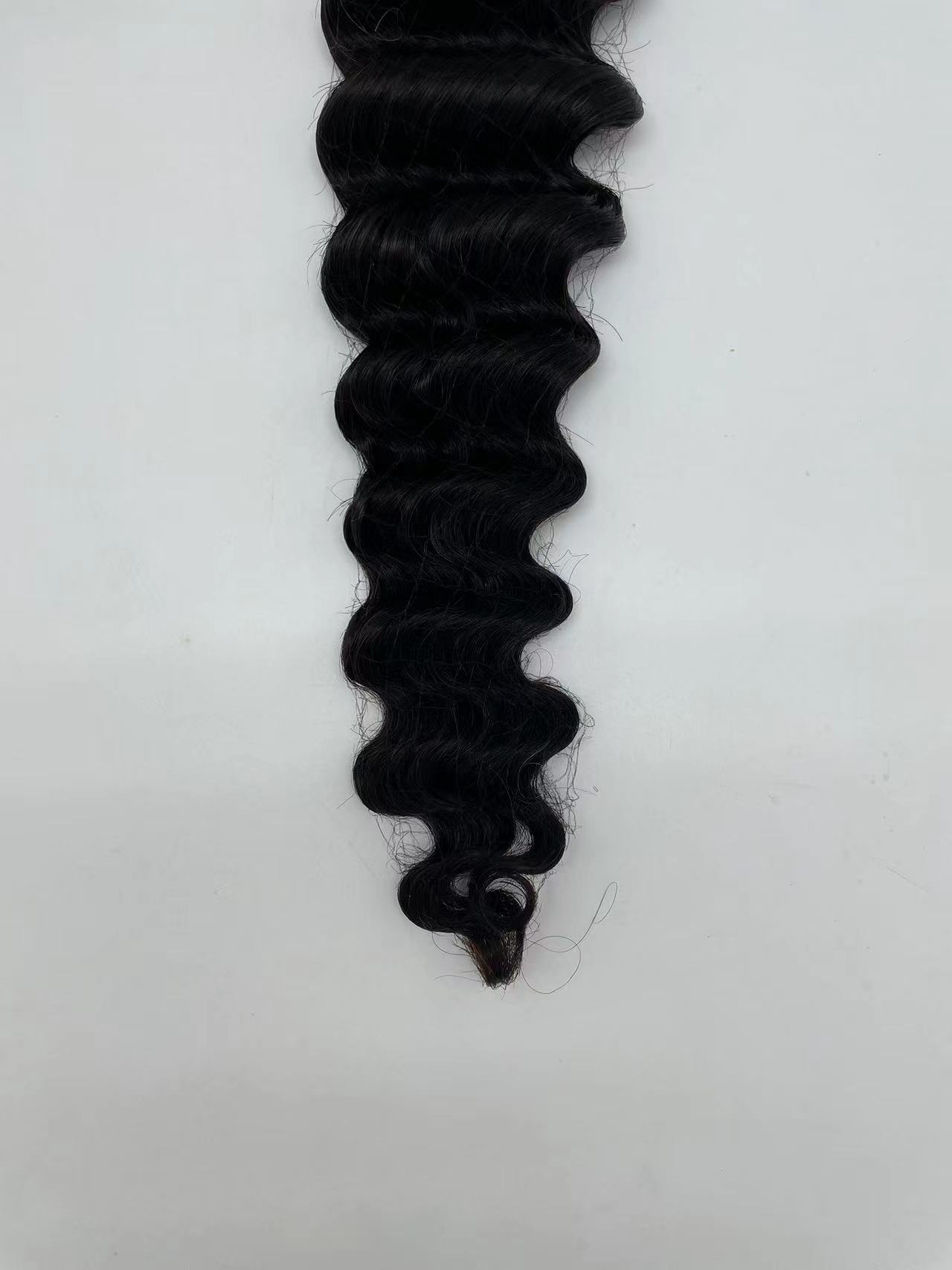 "Loose Deep human hair Curtain Hair Block water wave wig human hair Cross-border bestseller Item Picture