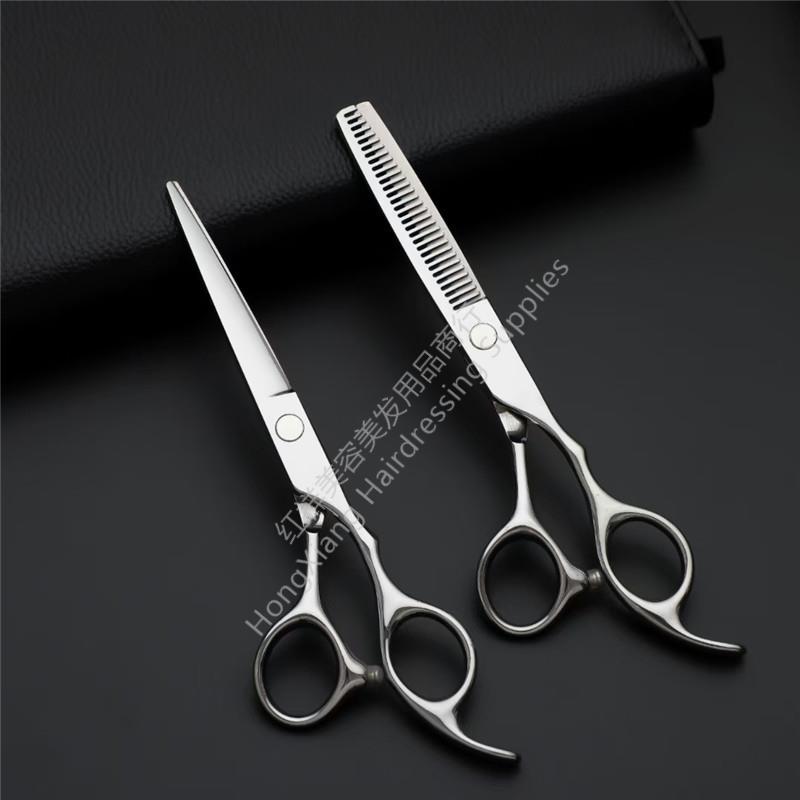 6 "silver hair stylist professional barber hair scissors wholesale barber scissors barbershop dedicated