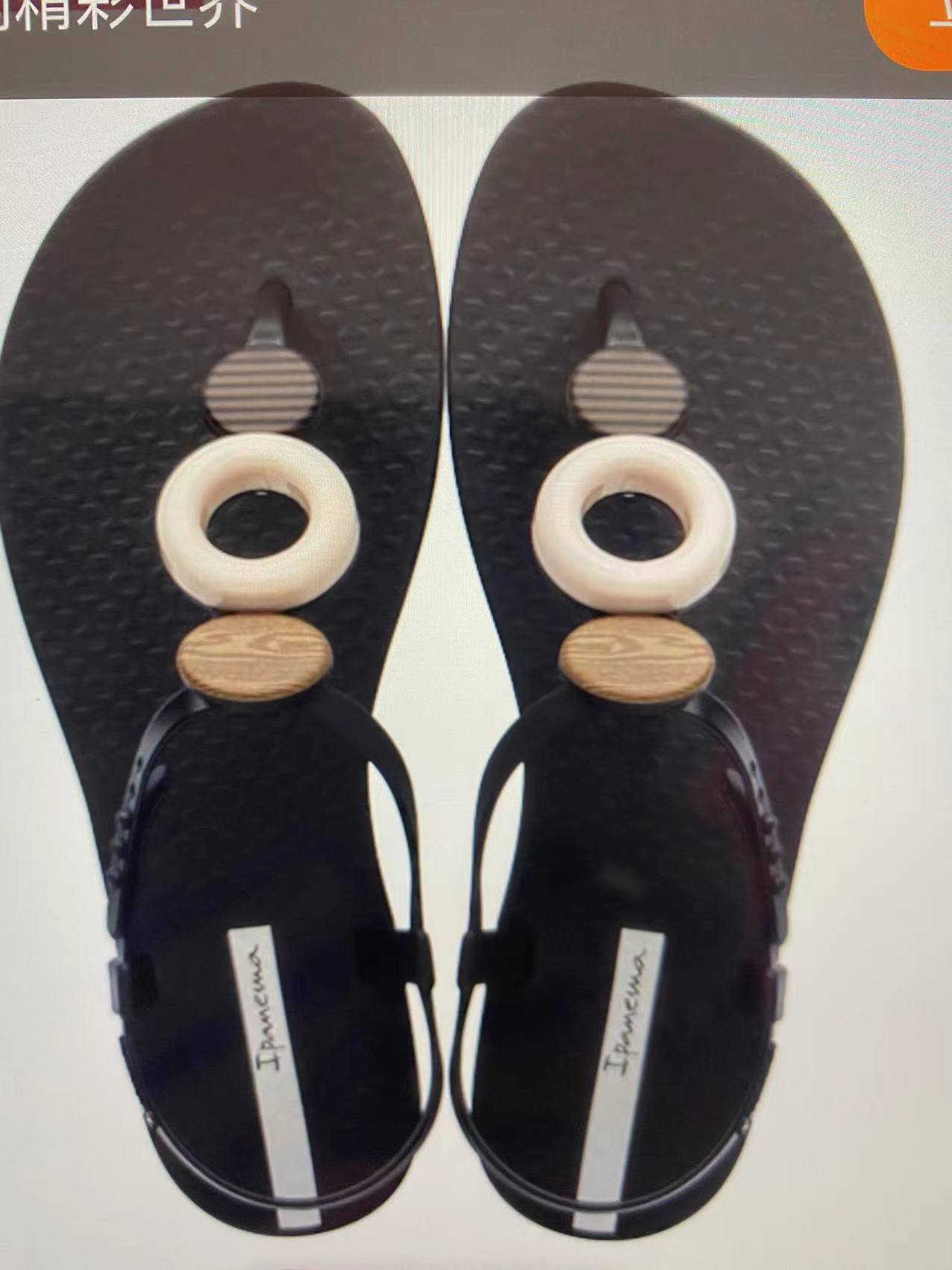 New pvc summer fashion sandals for foreign trade, versatile for outerwear, flat-bottomed flip-flops, hernites, custom-made for women in the factory details Picture