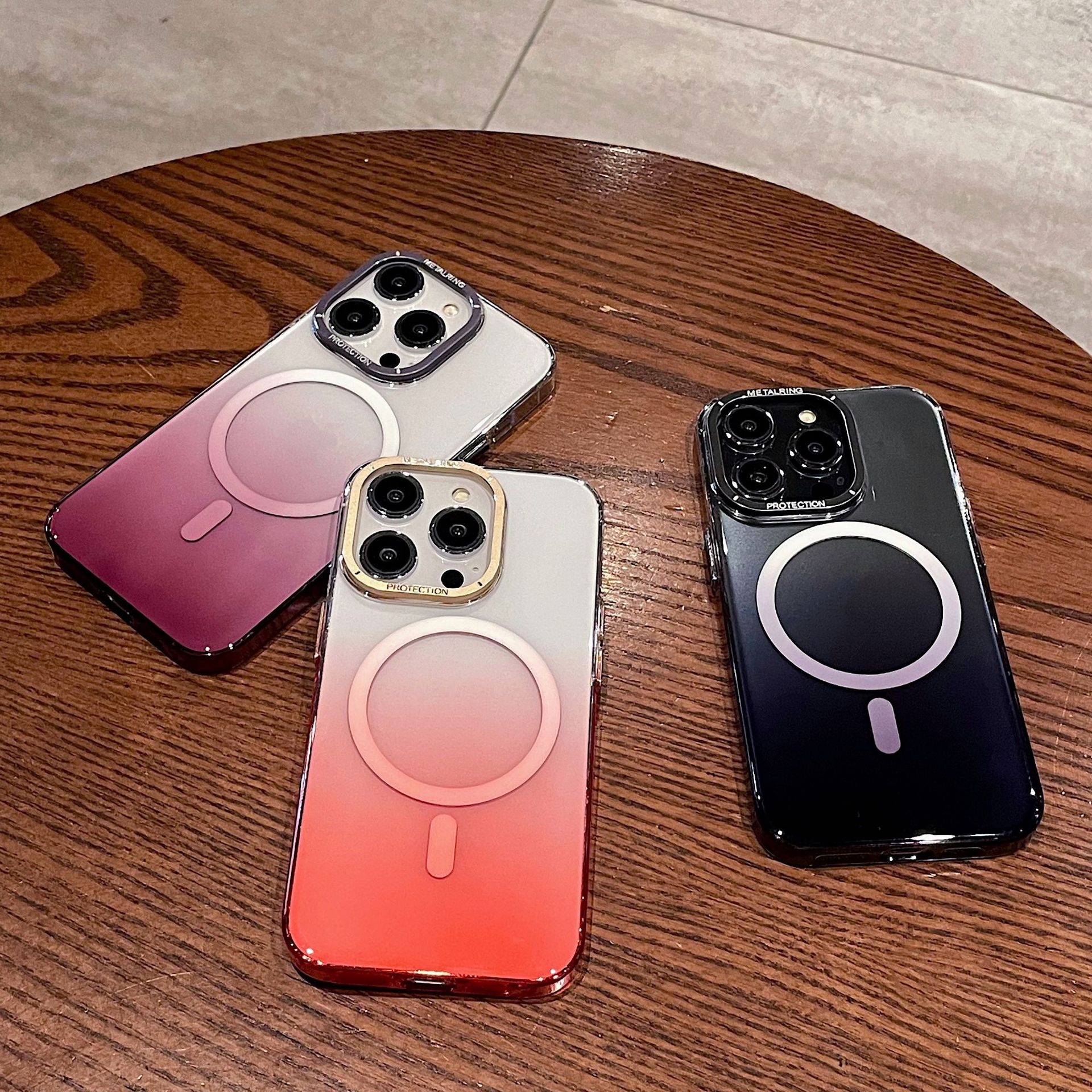 Crystal gradient PC case wireless charging magnetic case