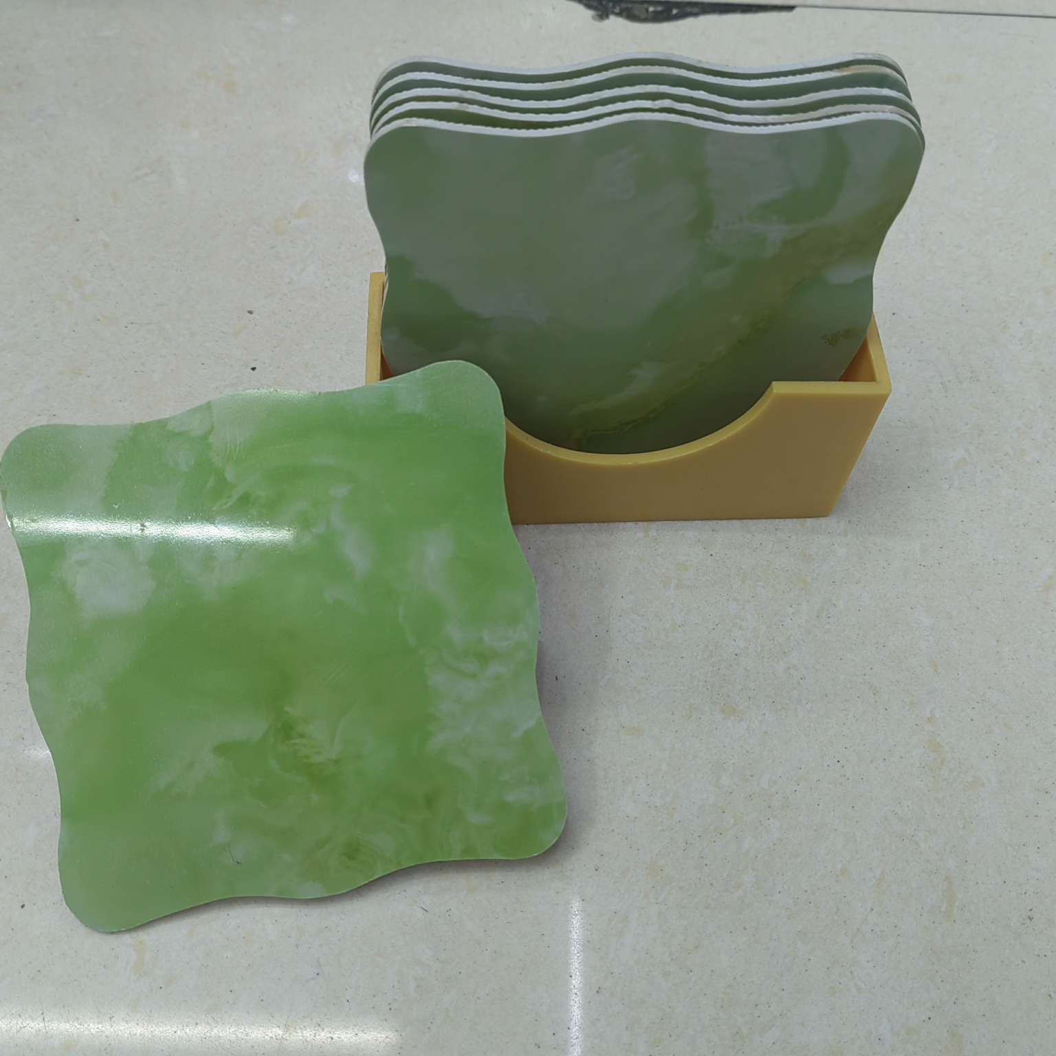 Jiehao bamboo and wood glass cup mat, anti-drop and heat-resistant, health-specific family cup mat