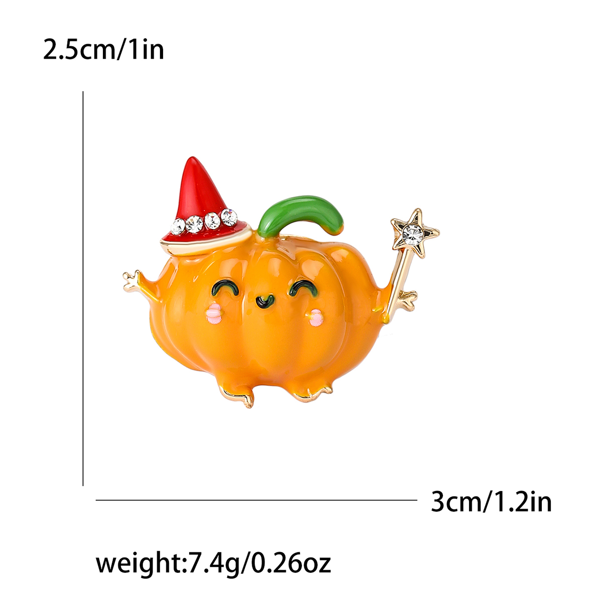 Ziyang Accessories 2023 High-end and Cute Christmas Pumpkin brooch, Women's personality and temperament, versatile and exquisite brooch, coat carver, corch, new Christmas creative alloy oil drop alloy Water diamond brooch, factory direct sales Application Scenario