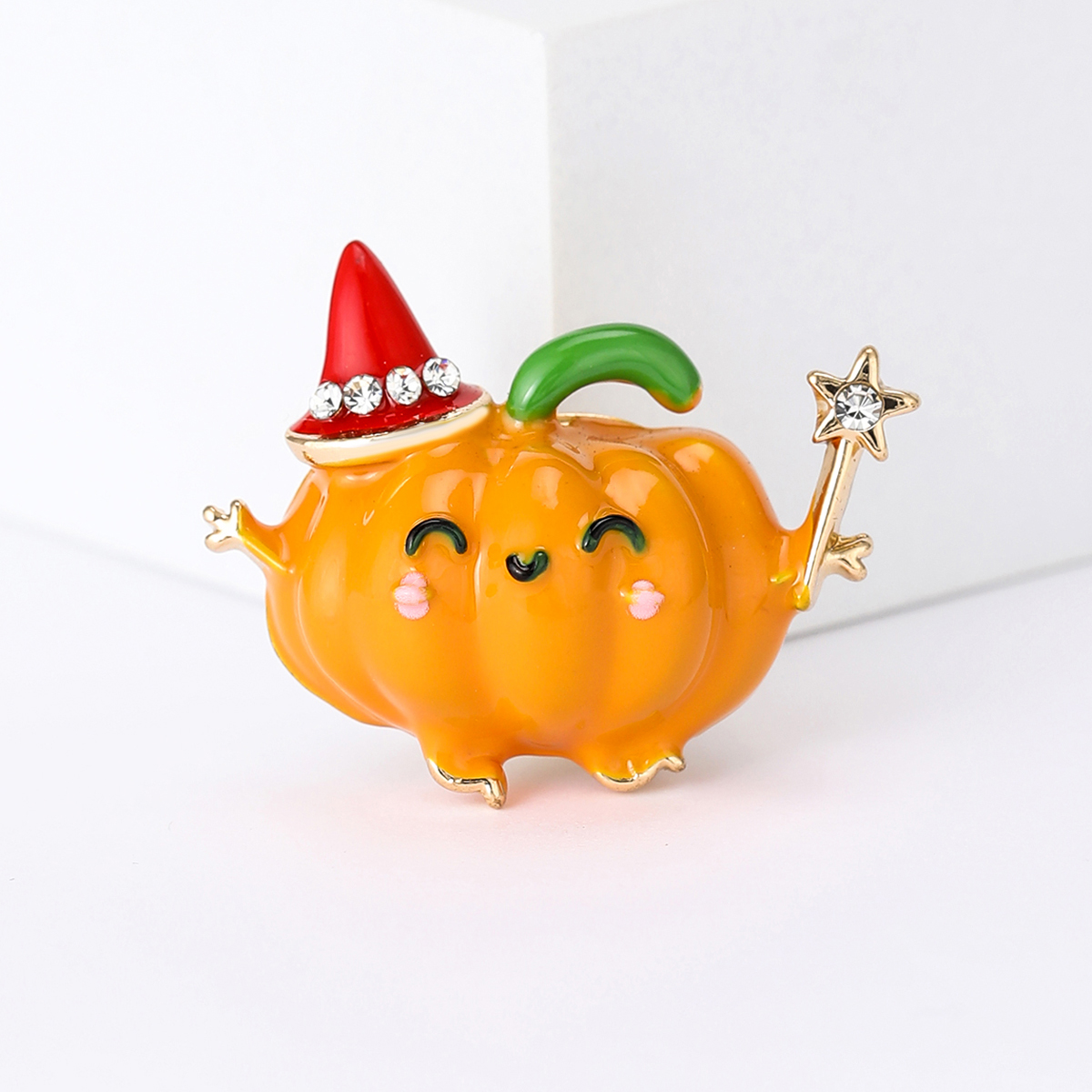 Ziyang Accessories 2023 High-end and Cute Christmas Pumpkin brooch, Women's personality and temperament, versatile and exquisite brooch, coat carver, corch, new Christmas creative alloy oil drop alloy Water diamond brooch, factory direct sales details Picture
