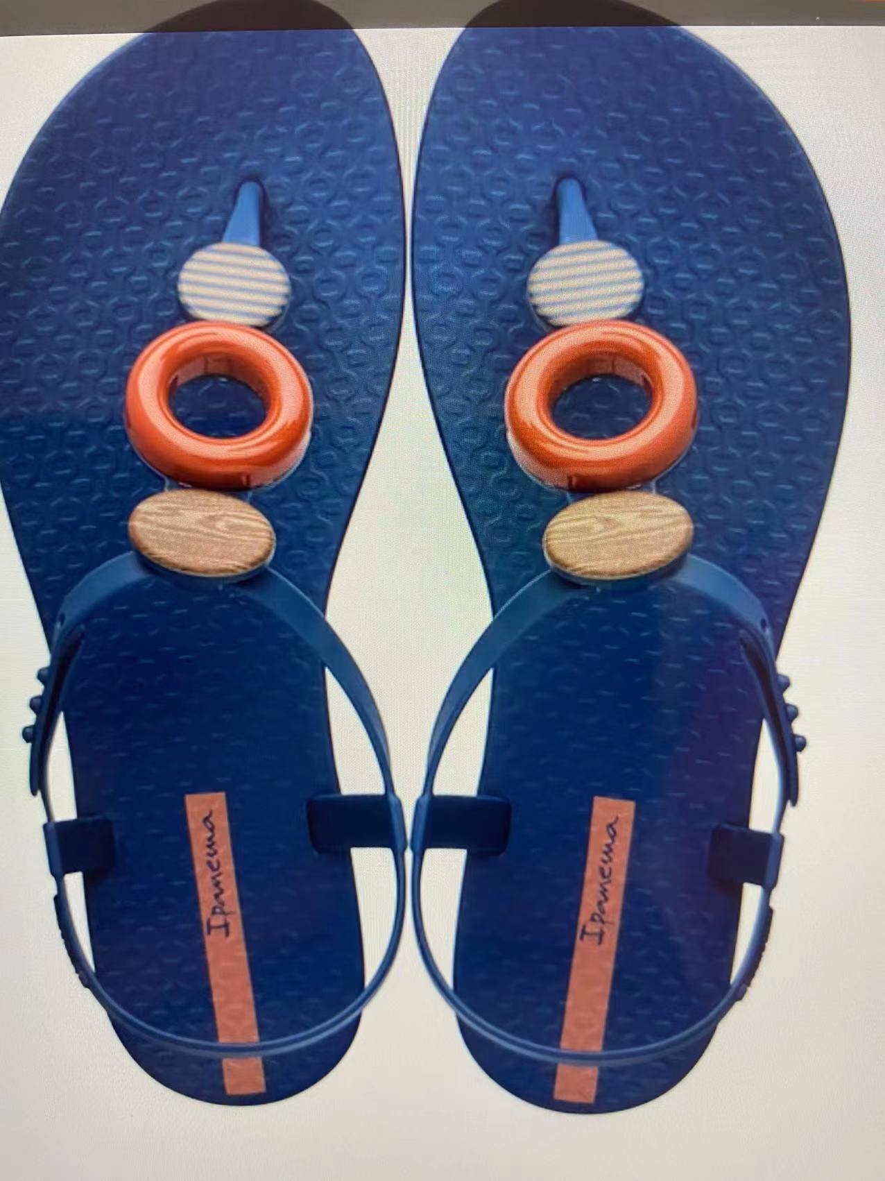 New pvc summer fashion sandals for foreign trade, versatile for outerwear, flat-bottomed flip-flops, hernites, custom-made for women in the factory Specification image